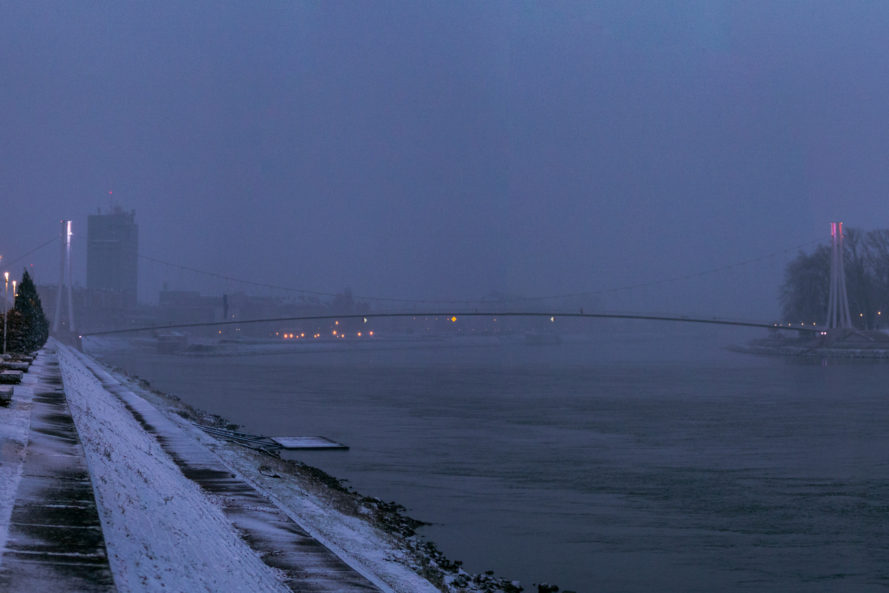 Prvi snijeg zabijelio Osijek Prvi snijeg zabijelio Osijek