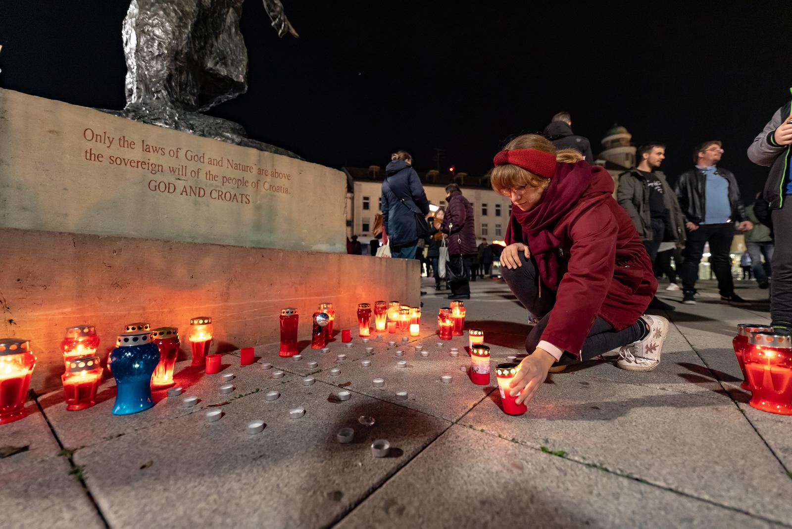 Prosvjed protiv korona mjera u Osijeku