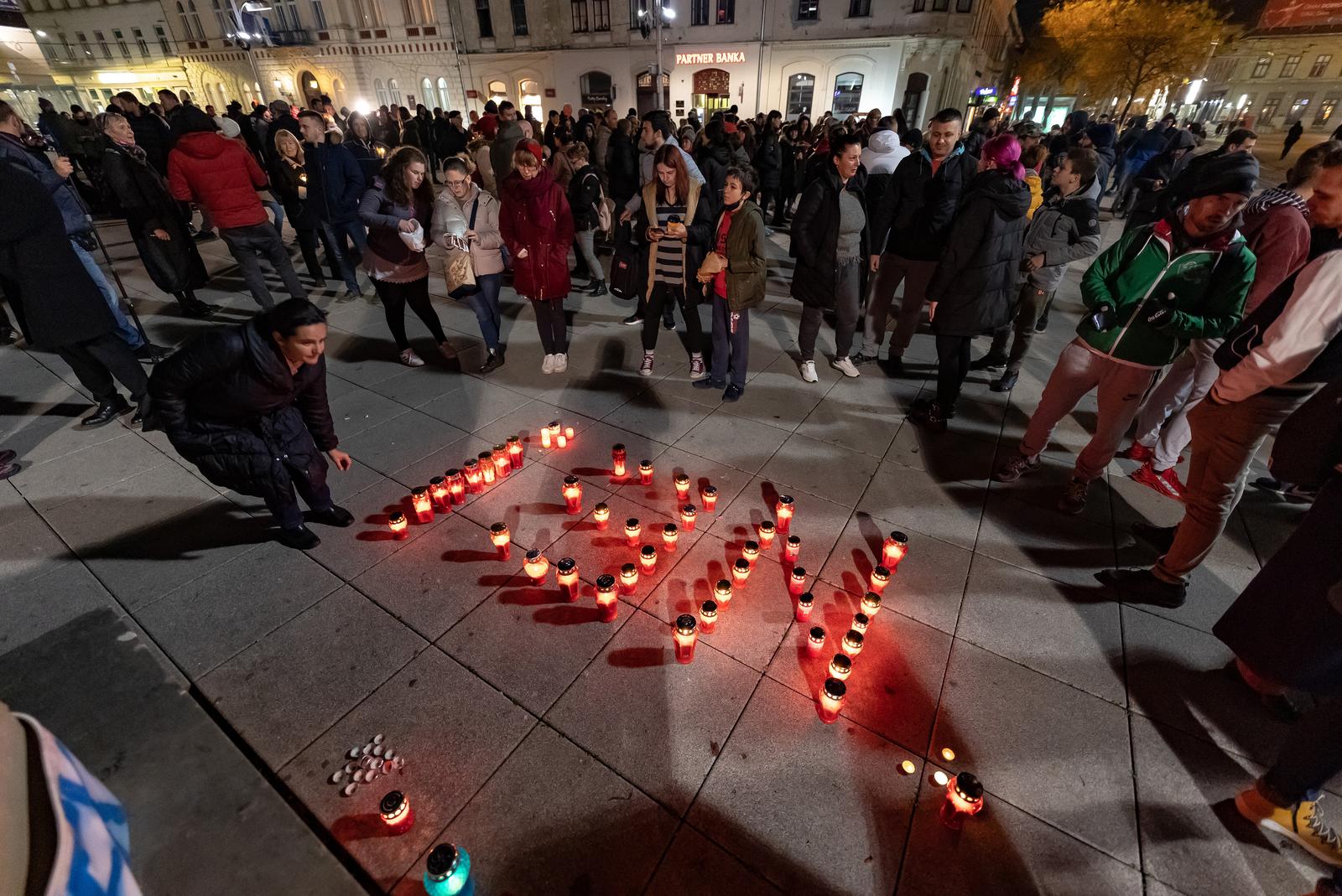 Prosvjed protiv korona mjera u Osijeku