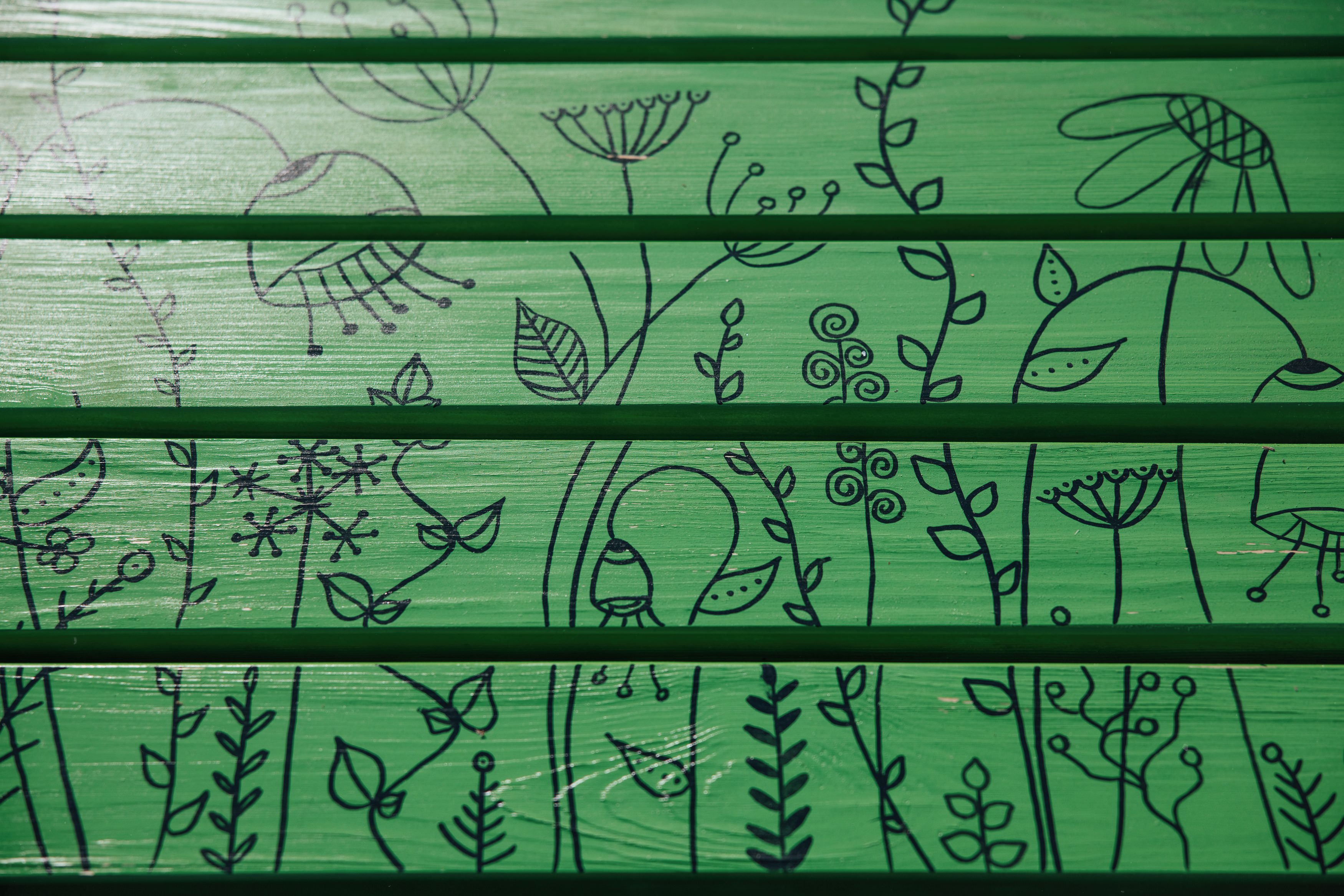 Oslikane klupe u osječkom parku Oslikane klupe u osječkom parku