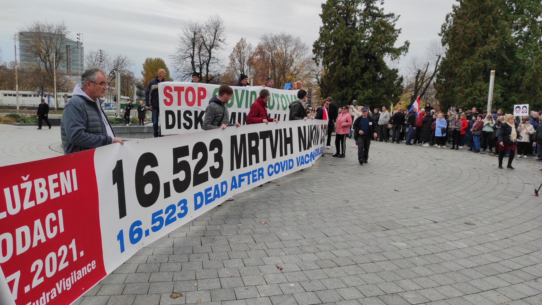 Prosvjed protiv Covida u Osijeku