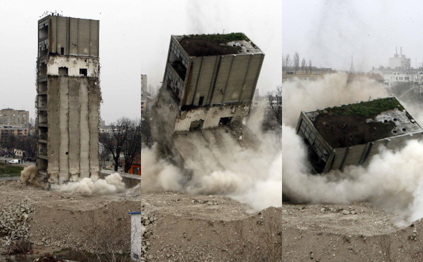 Rušenje silosa u Osijeku 2007.