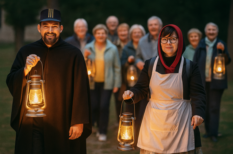Noćni razgled s lanternama u parku