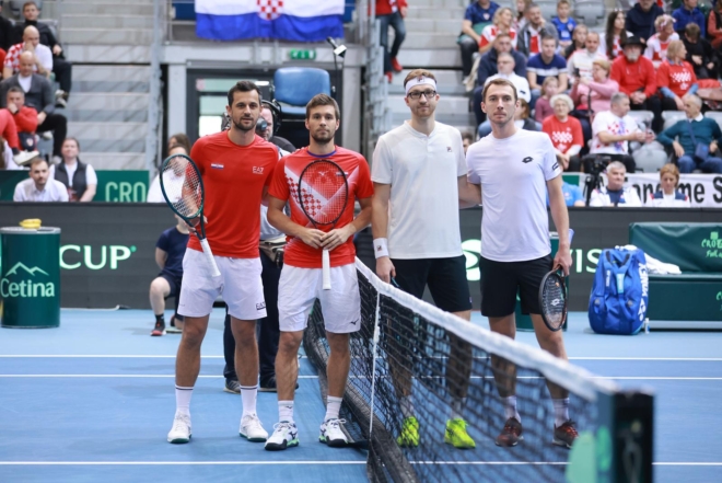Osijek: Drugi dan Qualifier faze Davis Cupa Hrvatska – Slovačka, parovi