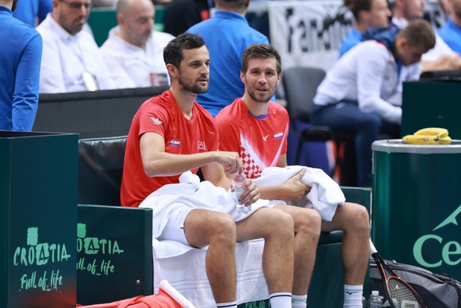 Osijek: Drugi dan Qualifier faze Davis Cupa Hrvatska – Slovačka, parovi