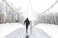 snijeg pješački most zima snijeg pješački most zima