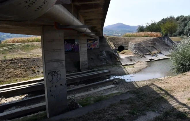 Presušila rijeka Orljava u Požegi 2024.