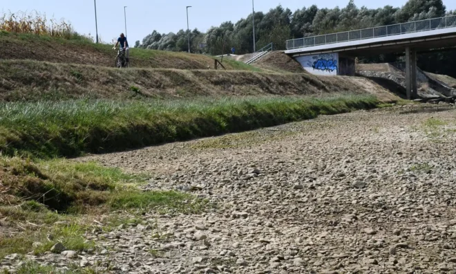 Presušila rijeka Orljava u Požegi 2024.