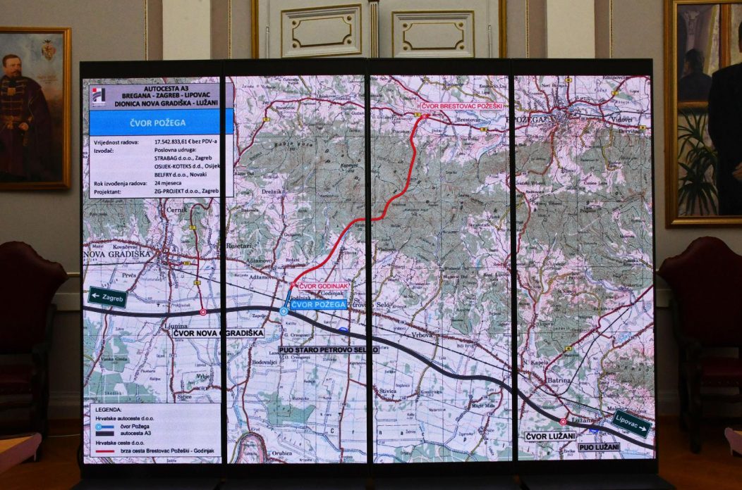 Požega: ​Ministar Butković na potpisivanj​u ugovora s izvo​đačem radova izgradnje ​čvora Po​žega na autocesti A3
