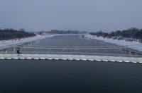 pogled iz zraka nad osijek pod snijegom