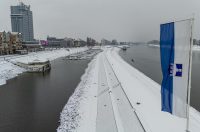 pogled iz zraka nad osijek pod snijegom