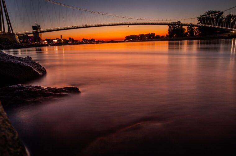 Osijek: Prekrasan zalazak sunca na Dravi