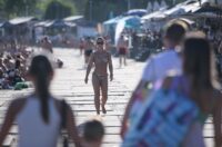 Osijek: Osječani pronašli osvježenje kupanjem na Dravi