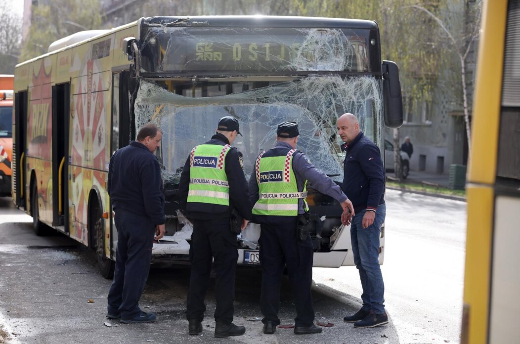 Sudar autobusa u Osijeku