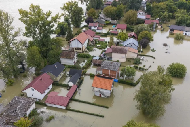 Potopljeni Zeleni otok iz zraka