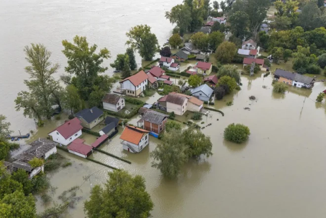 Potopljeni Zeleni otok iz zraka