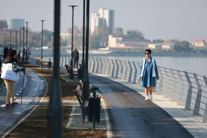 Osijek: Otvorenje nove dionice promenade kojom se spajaju Donji i Gornji grad šetnicom uz rijeku Dravu