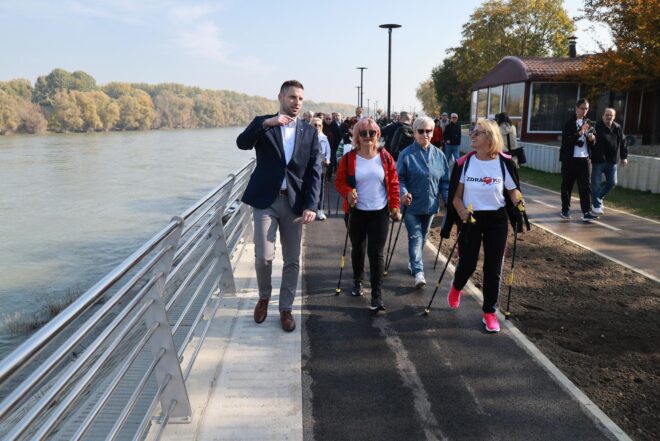 Osijek: Otvorenje nove dionice promenade kojom se spajaju Donji i Gornji grad šetnicom uz rijeku Dravu