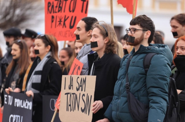 Prosvjed studenata Akademije za umjetnost i kulturu