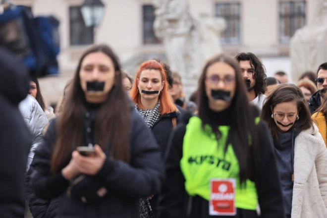 Prosvjed studenata Akademije za umjetnost i kulturu Prosvjed studenata Akademije za umjetnost i kulturu