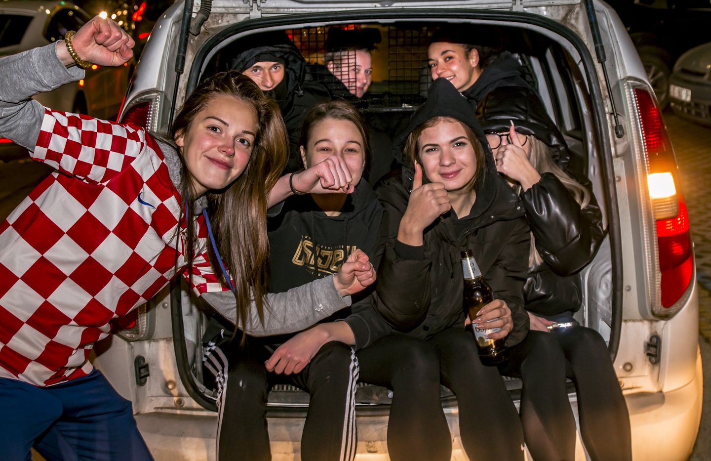 Slavlje nakon pobjede Hrvatske