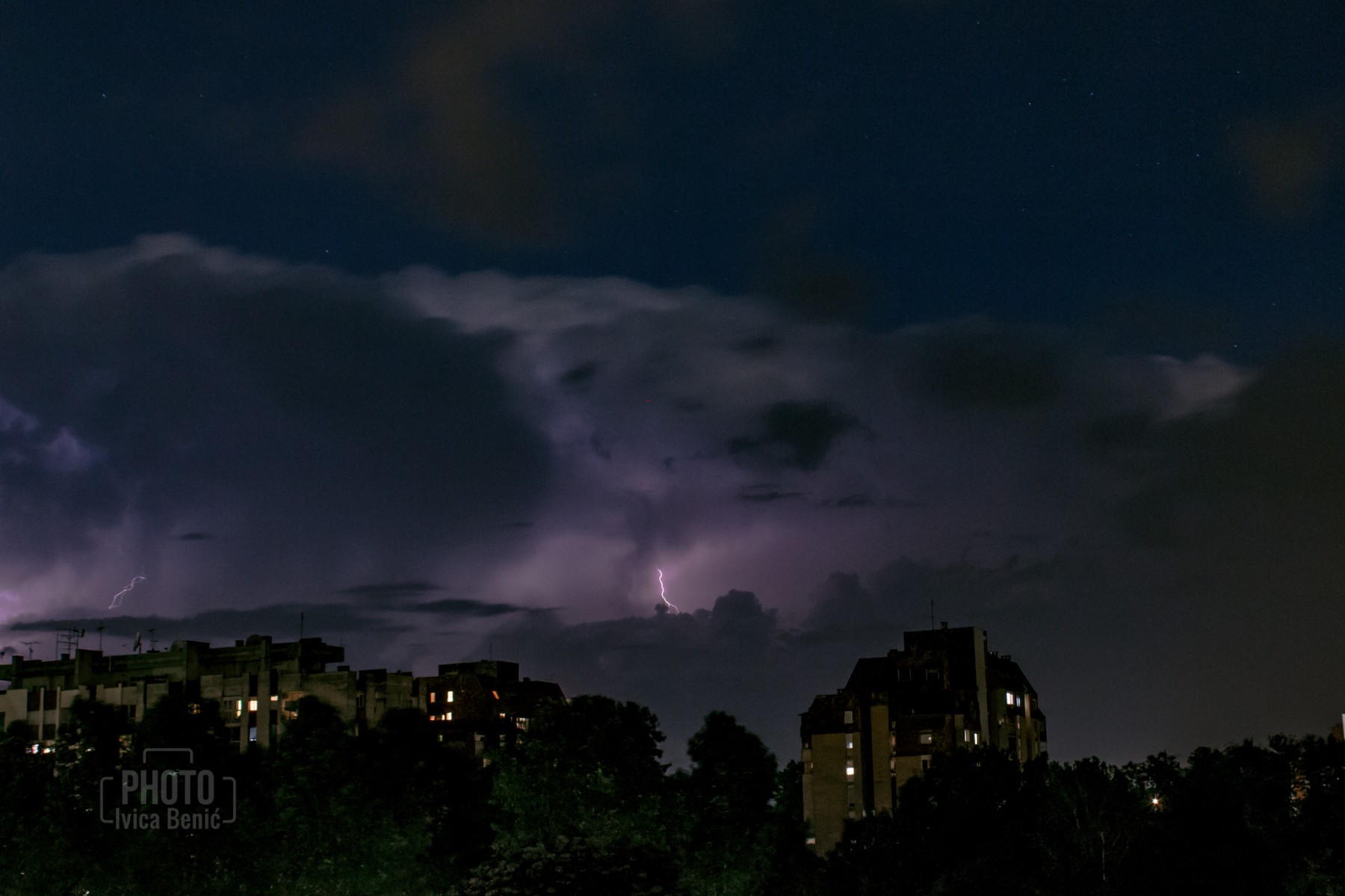 Munje iznad Osijeka
