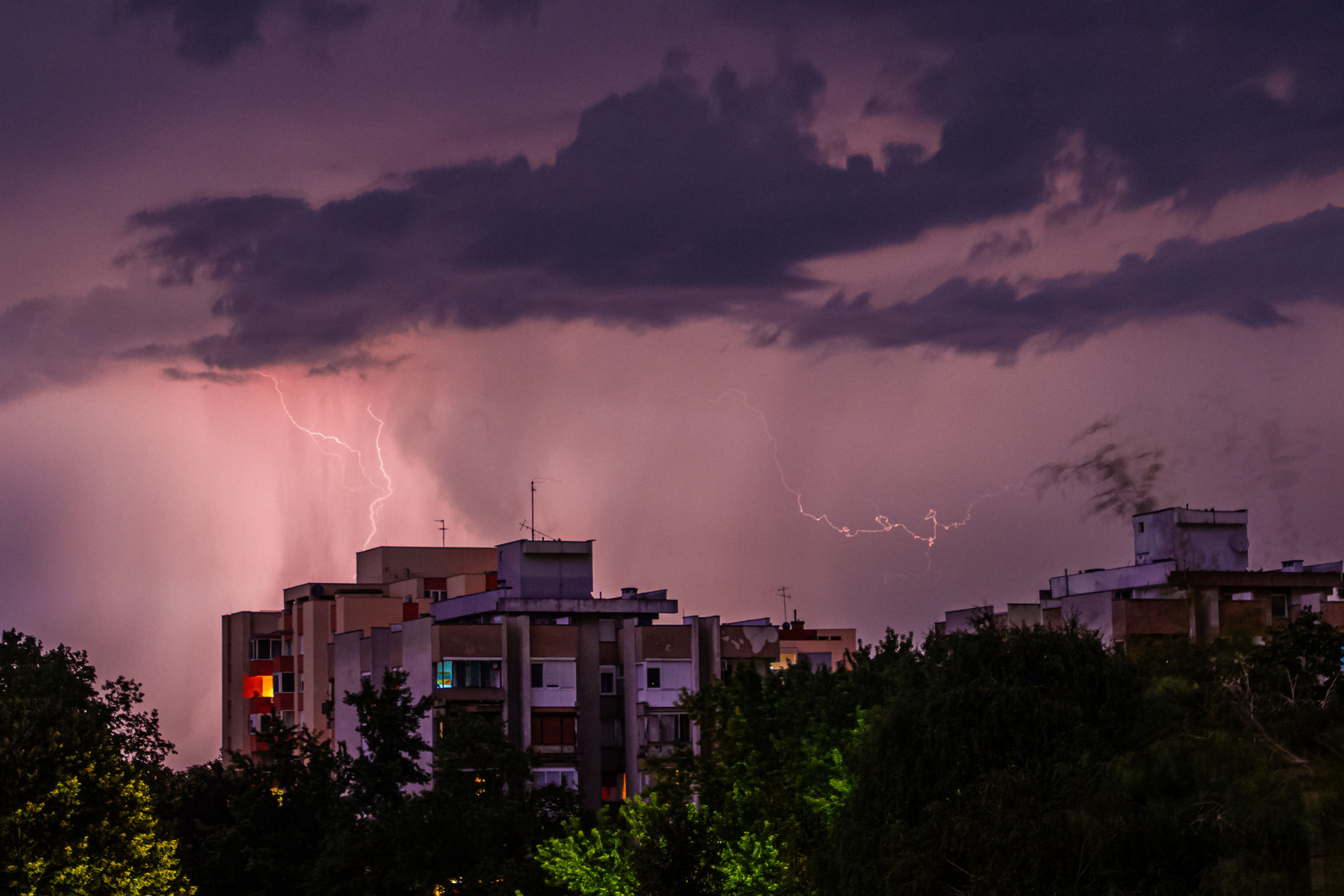 Munje iznad Osijeka