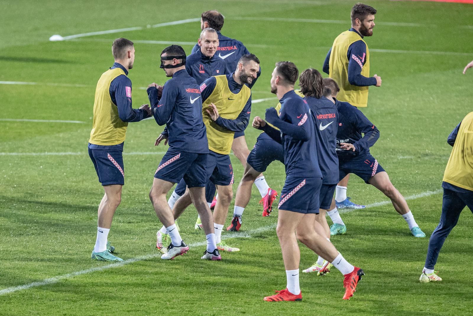 Trening reprezentacije Hrvatske u Gradskom vrtu