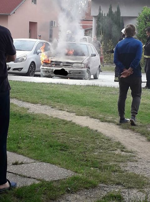 Požar automobila u Osijeku