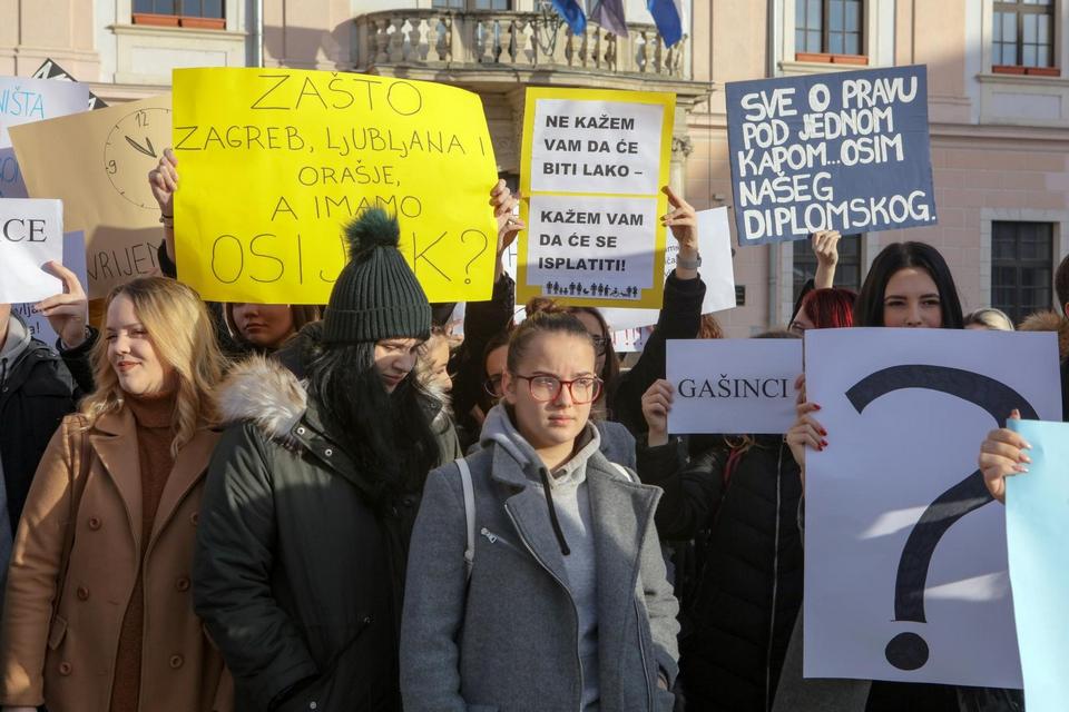 Prosvjedovali studenti Socijalnog rada, traže diplomski studij