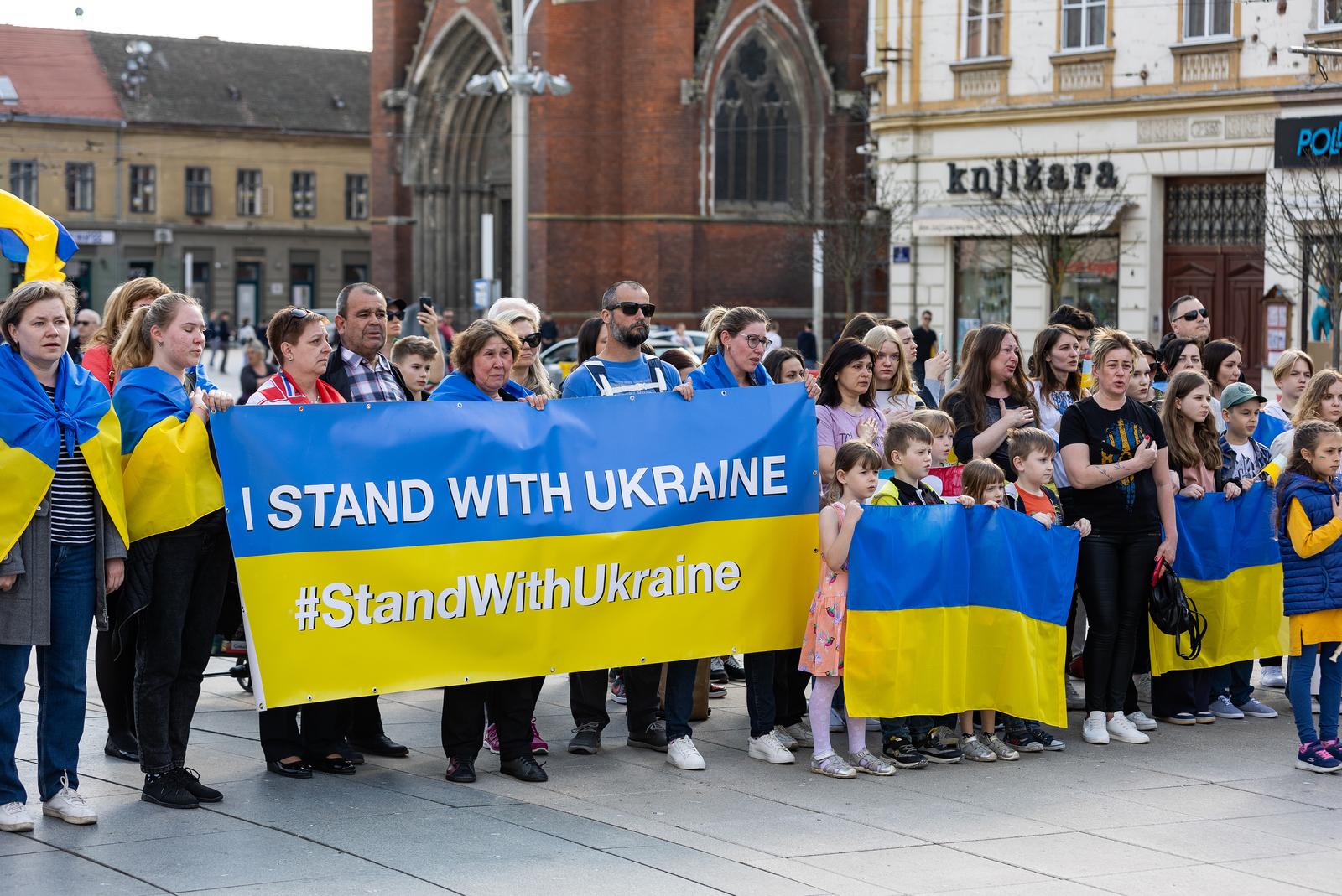 U Osijeku održan skup potpore Ukrajini