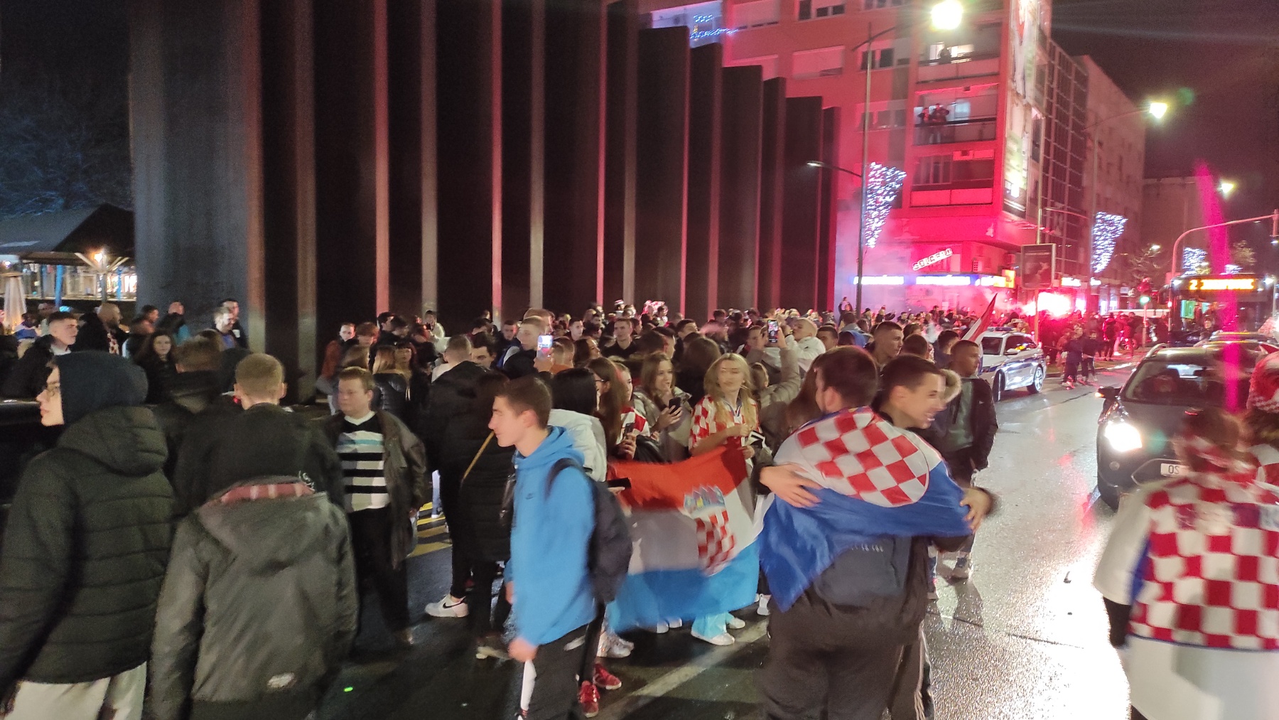 Slavlje nakon pobjede Hrvatske
