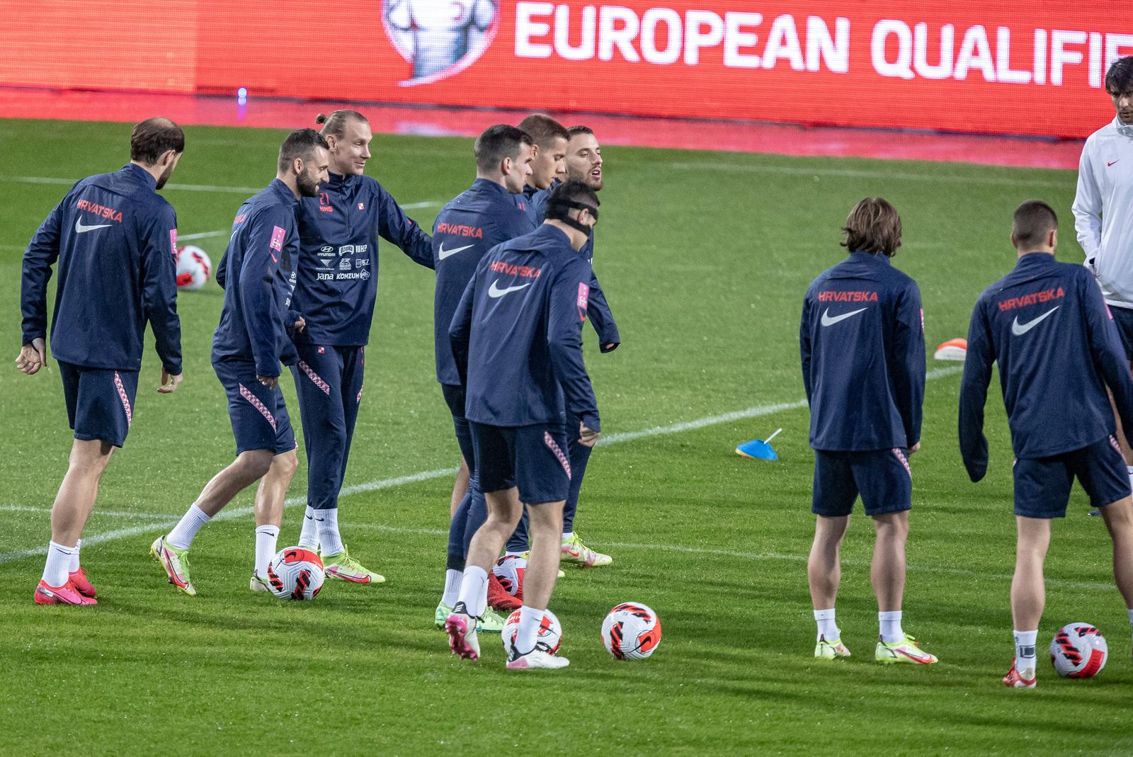 Trening reprezentacije Hrvatske u Gradskom vrtu