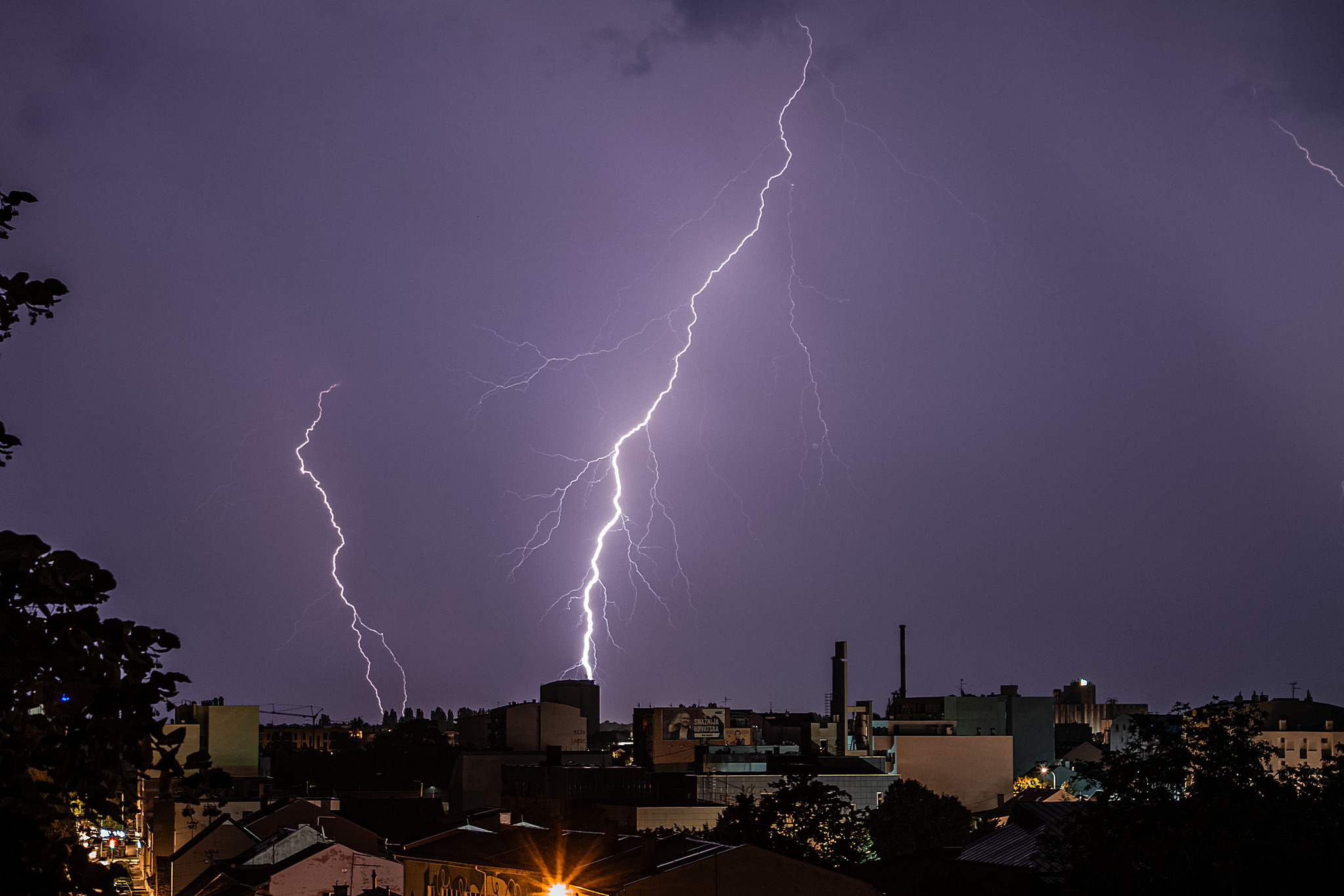 Munje iznad Osijeka