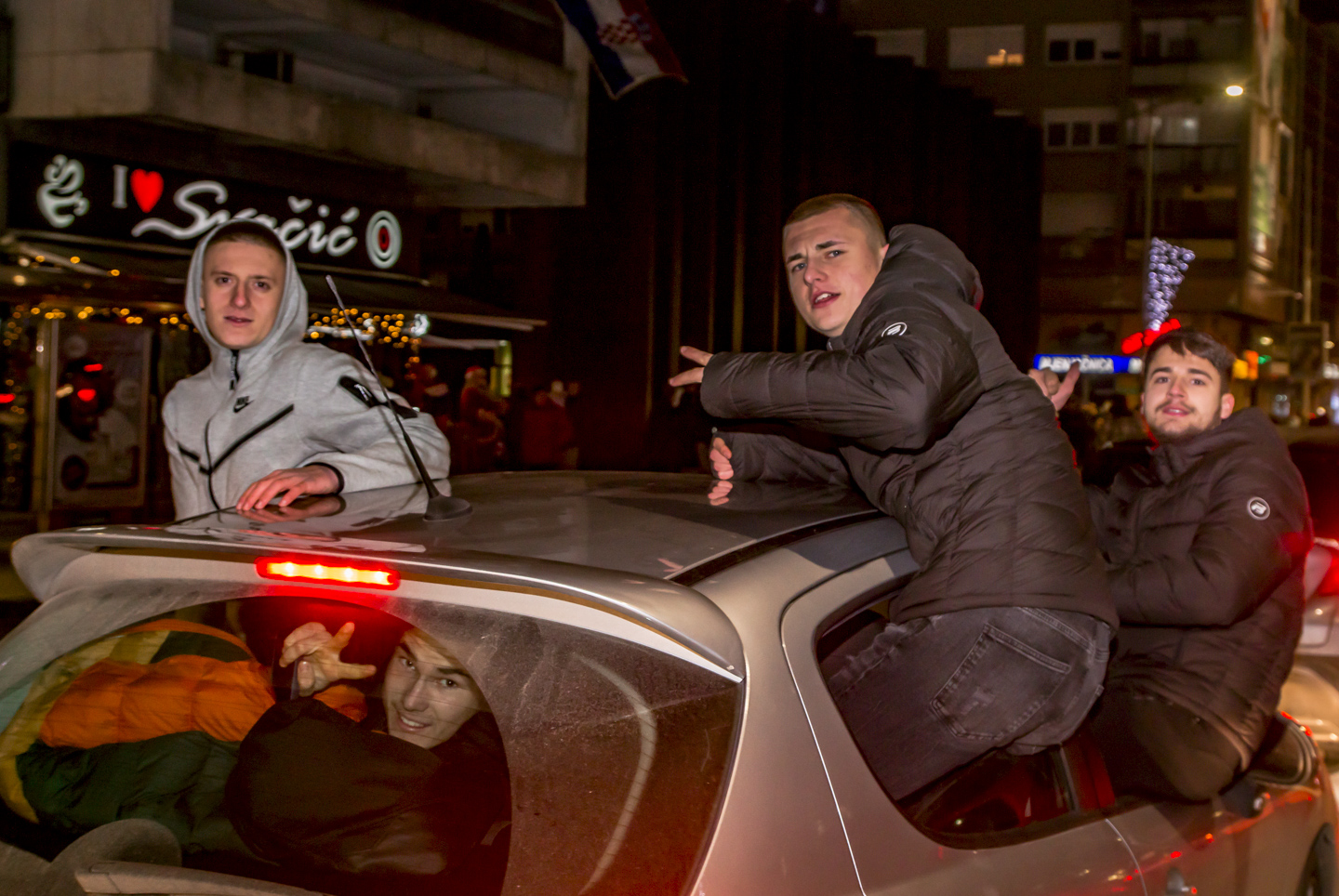 Slavlje nakon pobjede Hrvatske