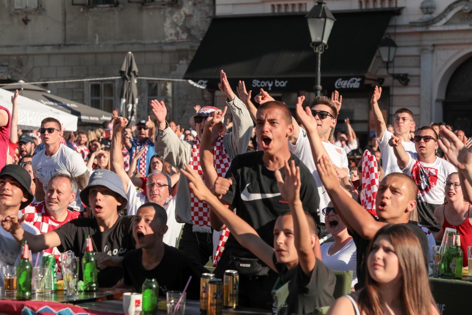 EURO 2020: Gledanje utakmice Hrvatska-Španjolska u Tvrđi