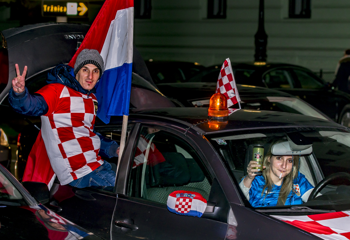 Slavlje nakon pobjede Hrvatske