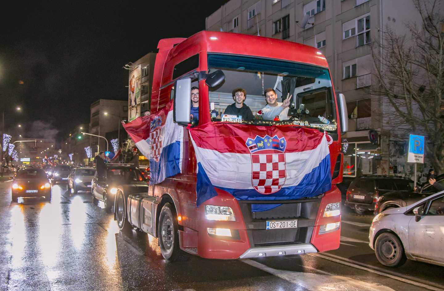 Slavlje u Osijeku nakon pobjede nad Brazilom 2022.