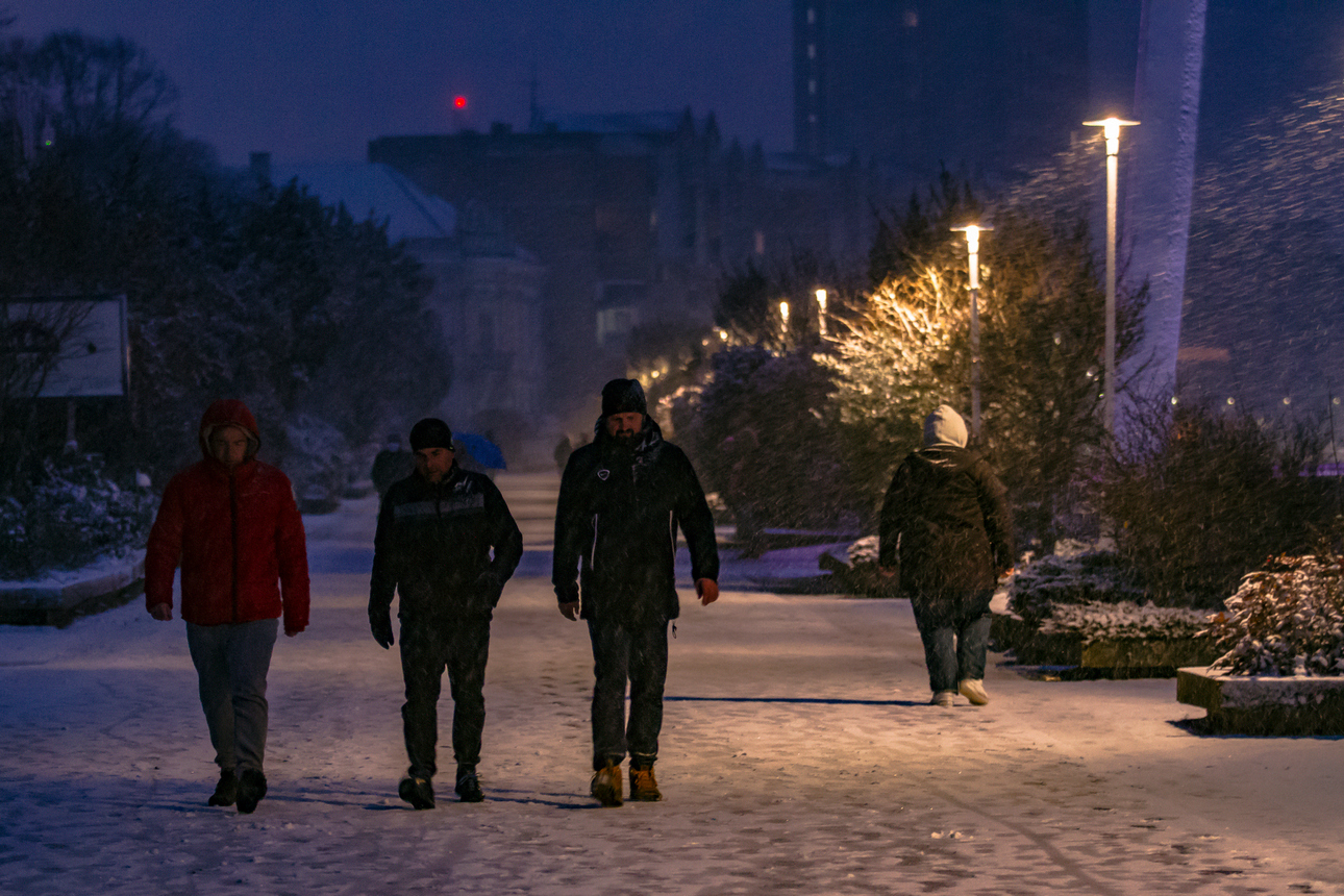 Prvi snijeg zabijelio Osijek Prvi snijeg zabijelio Osijek