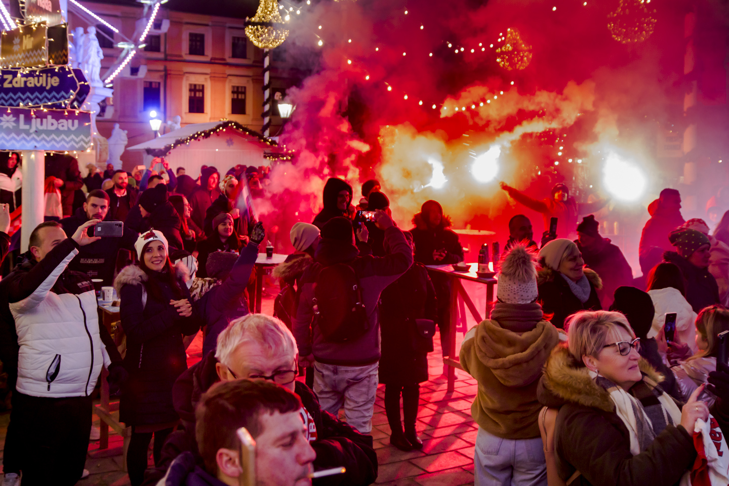 Slavlje nakon pobjede Hrvatske