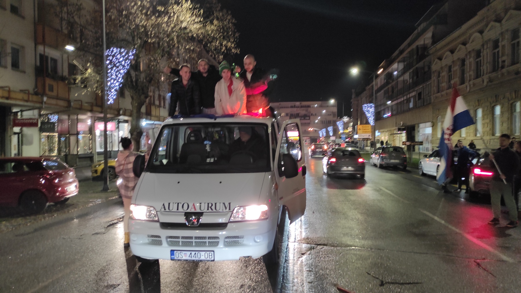 Slavlje nakon pobjede Hrvatske