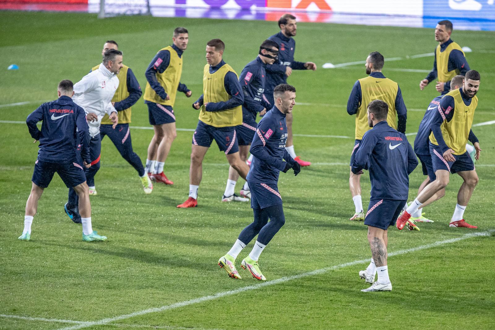 Trening reprezentacije Hrvatske u Gradskom vrtu