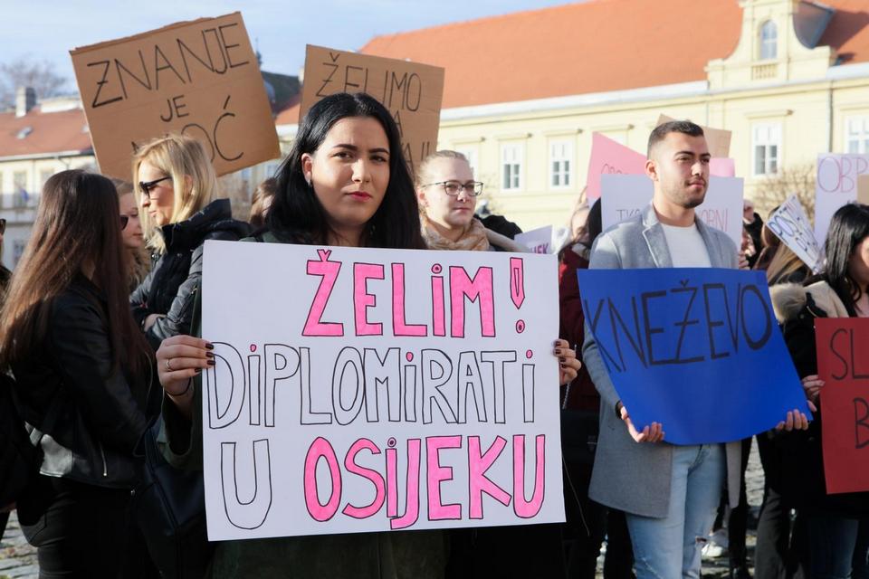 Prosvjedovali studenti Socijalnog rada, traže diplomski studij