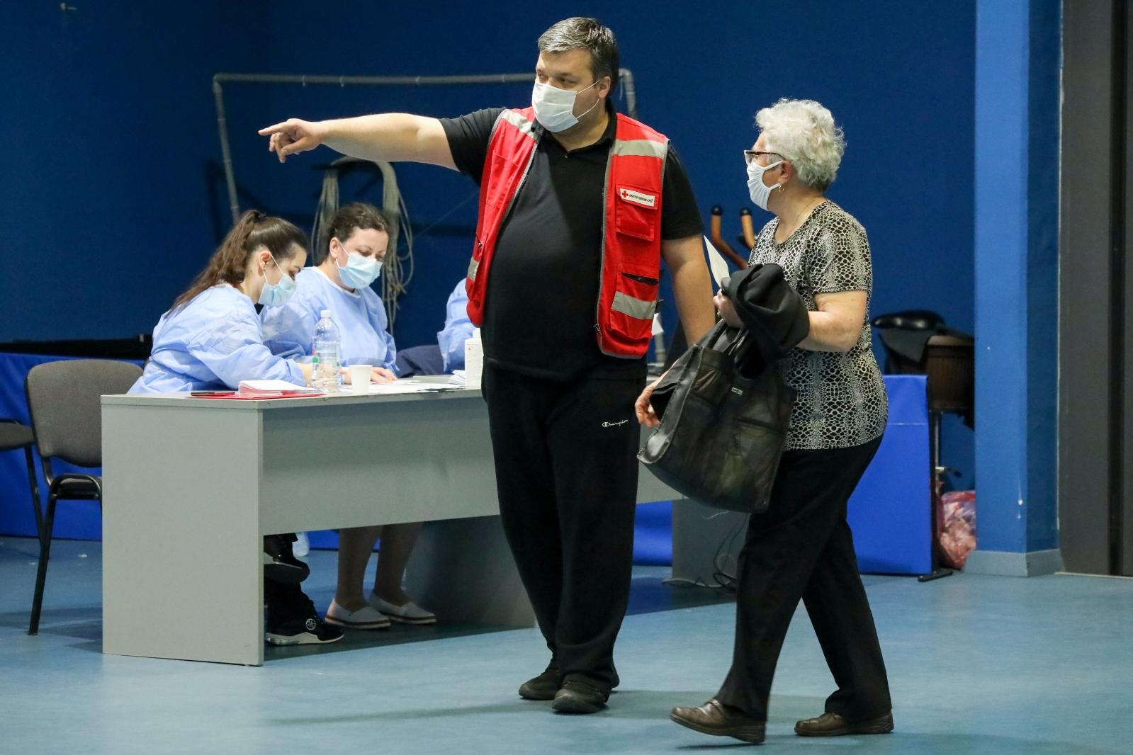 U dvorani Gradski vrt građani se cijepili protiv korone