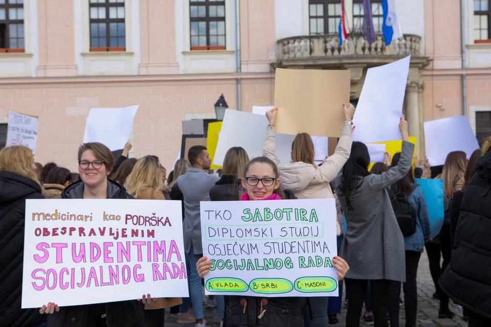 Prosvjedovali studenti Socijalnog rada, traže diplomski studij