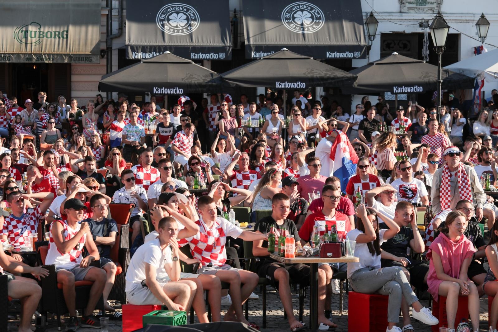 EURO 2020: Gledanje utakmice Hrvatska-Španjolska u Tvrđi