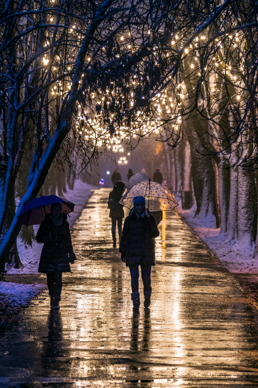 Prvi snijeg zabijelio Osijek Prvi snijeg zabijelio Osijek