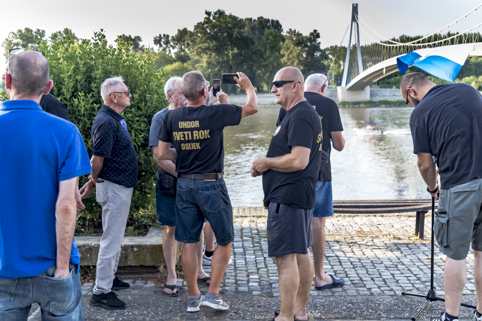 Zastava NK Osijek na mostu Zastava NK Osijek na mostu