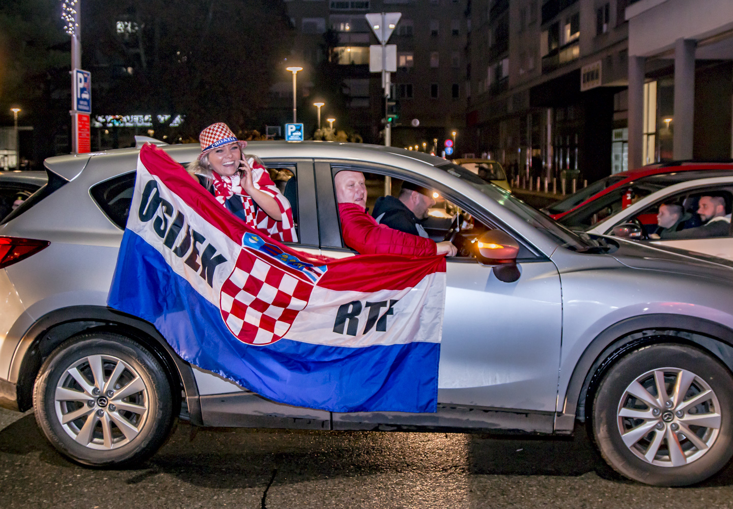 Slavlje u Osijeku nakon pobjede nad Brazilom 2022.