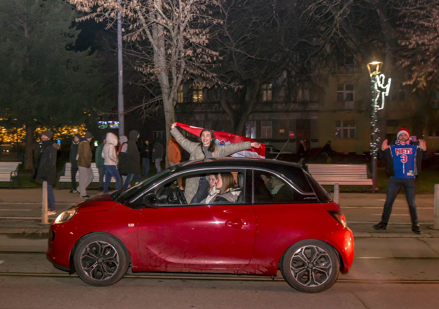 Slavlje nakon pobjede Hrvatske